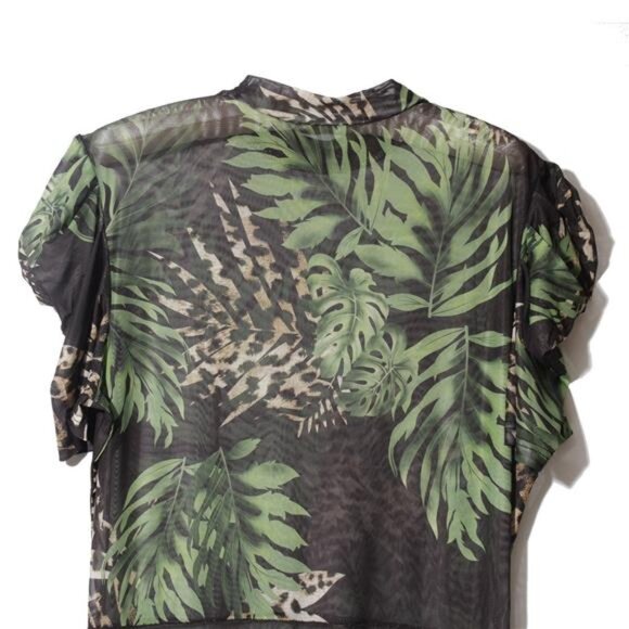 1XL Mesh High-Low Leaf Top - Picture 4 of 6
